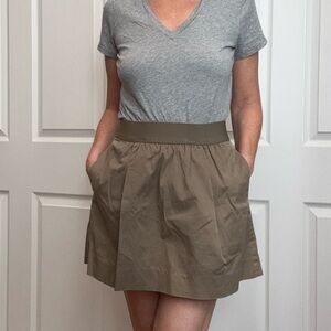 J. Crew Olive A-Line Skirt